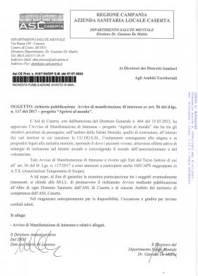 RICHIESTA PUBBLICAZIONE ASL CASERTA-AVVISO DI MANI
