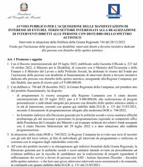 AVVISO PUBBLICO PER L\'ACQUISIZIONE DELLE MANIFESTA