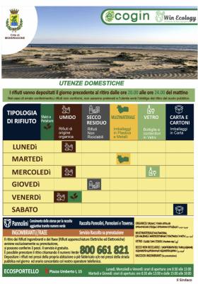 calendario di raccolta utenze domestiche