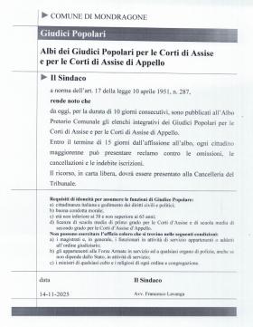 albo dei giudici popolari