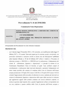 Provvedimento N. 41 del 25/02/2026