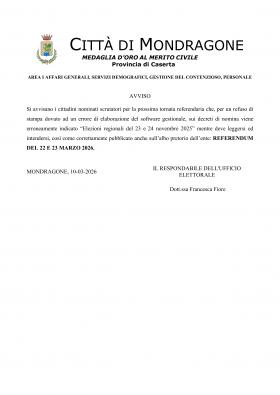 Avviso referendum 2026