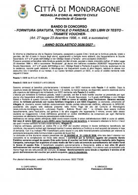 BANDO DI CONCORSO - FORNITURA GRATUITA, TOTALE O P